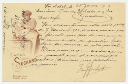 Postal Stationery Switzerland 1913 Cacao Suchard - Alimentación