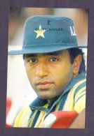 Saeed Anwer (Pakistani Cricketer) Vintage Pakistani  PostCard (Karam) (THIN PAPER) - Cricket