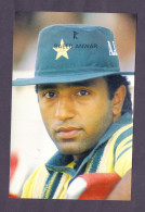 Saeed Anwer (Pakistani Cricketer) Vintage Pakistani  PostCard (Karam) (THIN PAPER) - Críquet