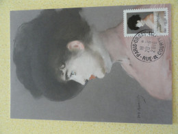 CARTE MAXIMUM CARD PORTRAIT D'IRMA BRUNNER PAR EDOUARD MANET OBL ORD PARIS ORSAY FRANCE - Impressionisme