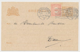 Briefkaart G. 88 B II / Bijfrankering Amsterdam - Edam 1918 - Ganzsachen