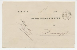 Trein Kleinrondstempel Utrecht - Kampen 2 1876 (Arabisch Cijfer) - Covers & Documents