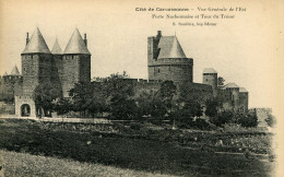 CPA - CARCASSONNE - VUE GENERALE DE L'EST - Carcassonne