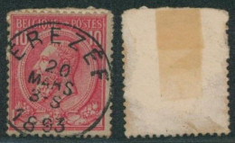 émission 1884 - N°46 Sur Fragment Obl Simple Cercle "Erezée". TB  // (AD) - 1884-1891 Leopoldo II