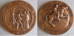 Medaille En Bronze Clovis 496 – 1996 Fondateur De La France , Par Lafitte. - Andere & Zonder Classificatie