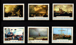 ROUMANIE   -  1971.  Y&T N° 2626 à 2631 . Série Complète. Tableaux ( Marines ) - Used Stamps