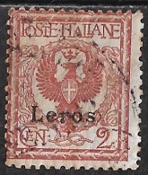 DODECANESE 1912 Italian Stamp With Overprint LEROS 2 Ct. Redbrown Vl. 1 - Dodecaneso