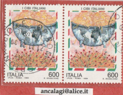 USATI ITALIA 1994 - Ref.0686B "CIBI ITALIANI" 1 Val. Da L.600 In Coppia - - 1991-00: Oblitérés