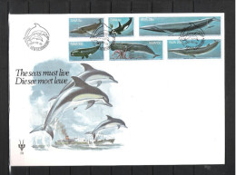 South West Africa 1980 Whales FDC No. S3 Hentiesbaai Dolphin Cancel - Zuidwest-Afrika (1923-1990)