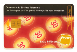 Télécarte France 5 Unités -  FNAC Télécom - 5 Unità
