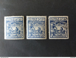 PROTECTORAT BRITANNIQUE INDIA ETATS PRINCIERS DE L INDE HYDERABAD 1946 ANNIVERSAIRE DE LA VICTOIRE MNH - MNHL - Hyderabad