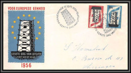 11353 N°659/960 Fdc Europa 1956 Gravenhage Cote 200 Lettre Cover Pays Bas Nederland  - FDC