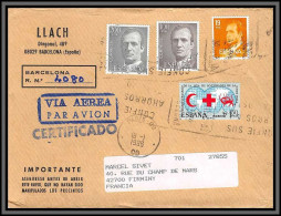 11248 Recommandé Barcelona 1996 Pour Firminy Loire Lettre Cover Espagne Espana  - Storia Postale