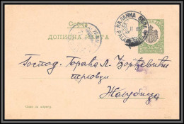11189 5p Vert 1905 Entier Stationery Carte Postale Serbie Serbia  - Servië