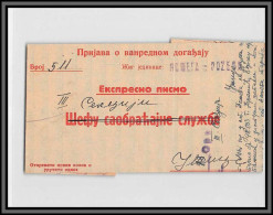 11174 Document 1940's Lettre Cover Yugoslavia Yougoslavie  - Briefe U. Dokumente