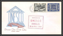 11125 Fdc Unesco 28/11/1958 Lettre Cover Cuba  - FDC