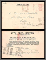 11095 Entete City Deep Limited Port Payé 1936 Pour Lille Nord Carte Postale Postcard Great Britain England  - Máquinas Franqueo (EMA)