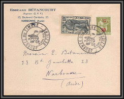 10771 Edouart Betancourt N°504 Journée Du Timbre 1942 Beziers Pour Nabonne Lettre Cover France  - Briefe U. Dokumente
