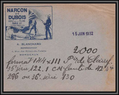 10712 Entete Commerciale 1932 Narcon Et Dubois Paris Representant Blanchard Enveloppe France  - 1900 – 1949