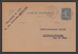 10522 40c Semeuse Camée 40c Bleu Entete Krieg Montrouge Carte Postale Entier Postal Stationery France  - Postales Tipos Y (antes De 1995)