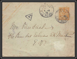 10424 15c Mouchon Daguin Paris 4/9/1903 Taxe Enveloppe Entier Postal Stationery France  - Sobres Tipos Y TSC (antes De 1995)