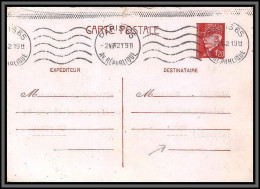 10468 Petain 1f20 Paris Pour Alger Algérie 1942 Carte Postale Interzone Entier Postal Stationery France  - Cartes Postales Types Et TSC (avant 1995)