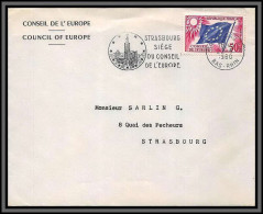10345 Service N°21 Fdc Conseil De L'europe Lettre Cover France  - Lettres & Documents