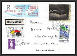 10316 N°2699 Roland Garros Tennis Recommandé  Affranchissement 9 Timbres Marie Aux Mines Haut-Rhin Lettre Cover France - Covers & Documents