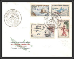 10292 N°3028304 + PA 69 Chasse Sous-marine FDC 2/7/1962 Lettre Cover Nouvelle Caledonie Aviation  - Brieven En Documenten