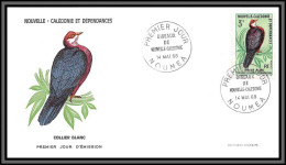 10029 N°347 Oiseaux (birds) COLLIER BLANC FDC 14/5/1968 Lettre Cover Nouvelle Calédonie  - Storia Postale