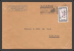 10024 Flamme Agadir 300 Jours De Soleil Pour Kenitra 7/9/1959 Lettre Cover Maroc  - Marokko (1956-...)