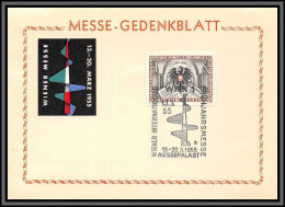 11786 N°844 Wiener Zeitung 13/3/1955 Fdc Carte Postcard Messe Gedenkblatt Autriche Osterreich Austria  - FDC