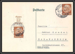 11484 Maréchal Hindenburg 1940 Offenbach Pour Bad Nauheim Carte Postale Postcard Allemagne Deutsches Reich  - Andere & Zonder Classificatie