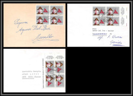 11435 Cinquantenaire De La Fédération Des Eclaireurs Suisses 21/3/1963 Lot De 3 Bloc 4 FDC Lettre Cover Suisse Helvetia  - FDC