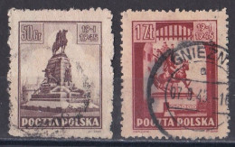 Pologne - République 1944 - 1960   Y & T N °  442  Et  443  Oblitérés - Gebruikt