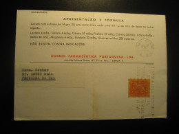 LISBOA 1955 To Figueira Da Foz Huberlitren Hubber Pharmacy Cancel Folded Card PORTUGAL - Covers & Documents