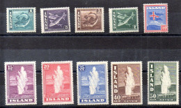 Islandia Serie Nº Yvert 171/80 * - Ungebraucht