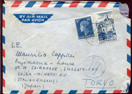 X0075 Luxembourg, Circuled Cover 1961 From Luxembourg To Japan (some Damages !! - Brieven En Documenten