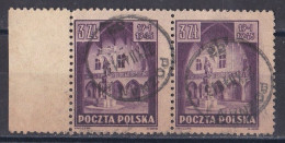 Pologne - République 1944 - 1960   Y & T N °  445  Paire Oblitérée  Bdf - Used Stamps