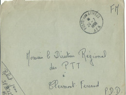 FRANCE LETTRE POSTE AUX ARMEES AFN SP 86 128 POUR CLERMONT FERRAND ( PUY DE DOME ) DE 1959 LETTRE COVER - Guerra D'Algeria