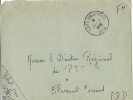 FRANCE LETTRE POSTE AUX ARMEES AFN SP 86 128 POUR CLERMONT FERRAND ( PUY DE DOME ) DE 1959 LETTRE COVER - Oorlog In Algerije