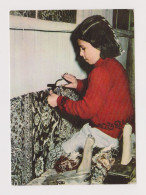 IRAN Traditional Carpet Knitting Scene, Vintage 1960s Photo Postcard With 6R. Topic Stamp (Plant) Sent  To Germany (605) - Iran