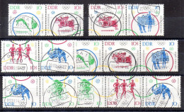 DDR Lote De Combinaciones Nº Michel Wzd 126 + 127 +130 + 131 + 132 +135 O - Used Stamps