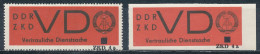 DDR Dienstmarken D 3 Mit Eindruck ZKD 4a Gezähnt Und Ungezähnt ** Mi. - - Mint