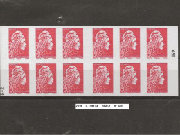 Variété Carnet De 2019 Neuf** Y&T N° C 1599 C4 En RGR-2 N° 089 - Postzegelboekjes