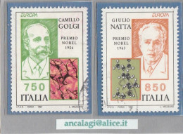 USATI ITALIA 1994 - Ref.0693 "PREMI NOBEL: Golgi E Natta" Serie Di 2 Val. - - 1991-00: Oblitérés