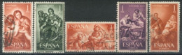 SPAIN, 1959/61, HOLY FAMILY STAMPS SET OF 5, USED. - Gebruikt