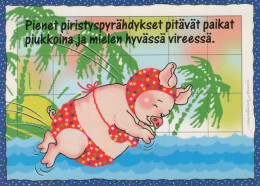 PIGS Animals Vintage Postcard CPSM #PBR746.GB - Cerdos