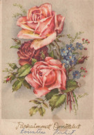 FLOWERS Vintage Postcard CPSM #PAR855.GB - Fleurs