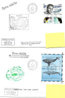 PO - 55 - 4 Plis Terre Adélie Avec Cachets Illustrés - Covers & Documents